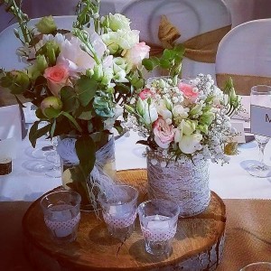 Centre de table champetre - Stessy Fleurs